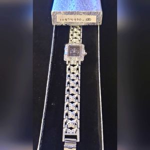 Fashion Watches  7" SILVER W BLACK FACE WATCH. QUARTZ